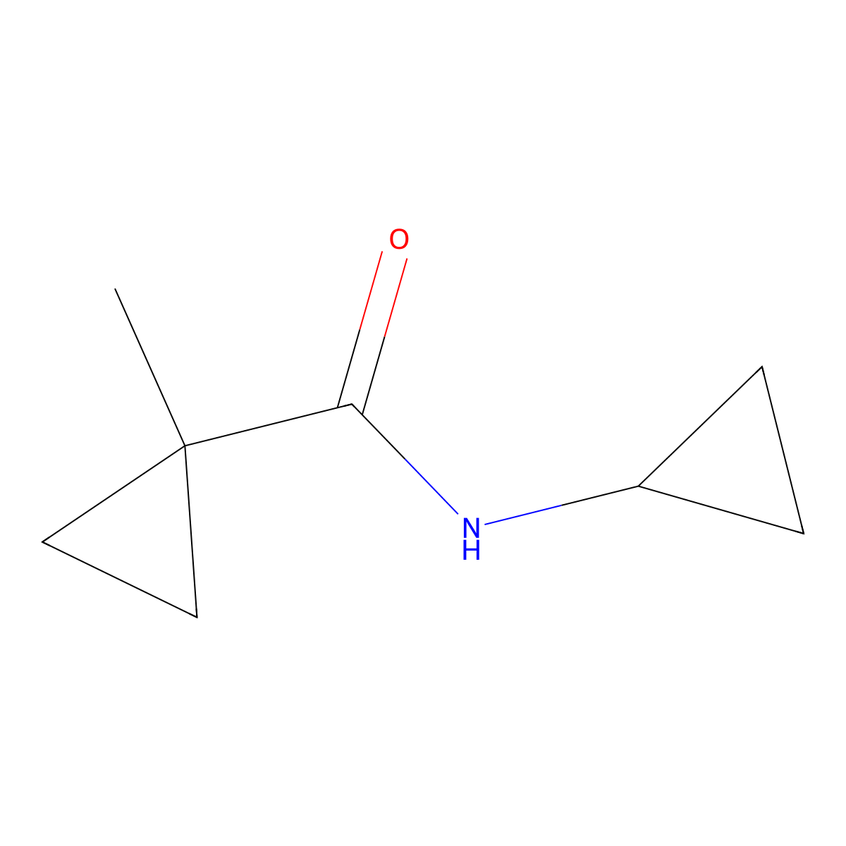 N-cyclopropyl-1-methylCyclopropanecarboxamide molecular structure, CAS 633317-71-2