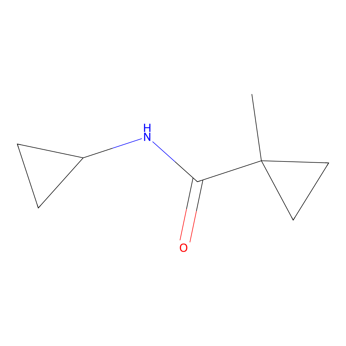 N-cyclopropyl-1-methylCyclopropanecarboxamide molecular structure, CAS 633317-71-2