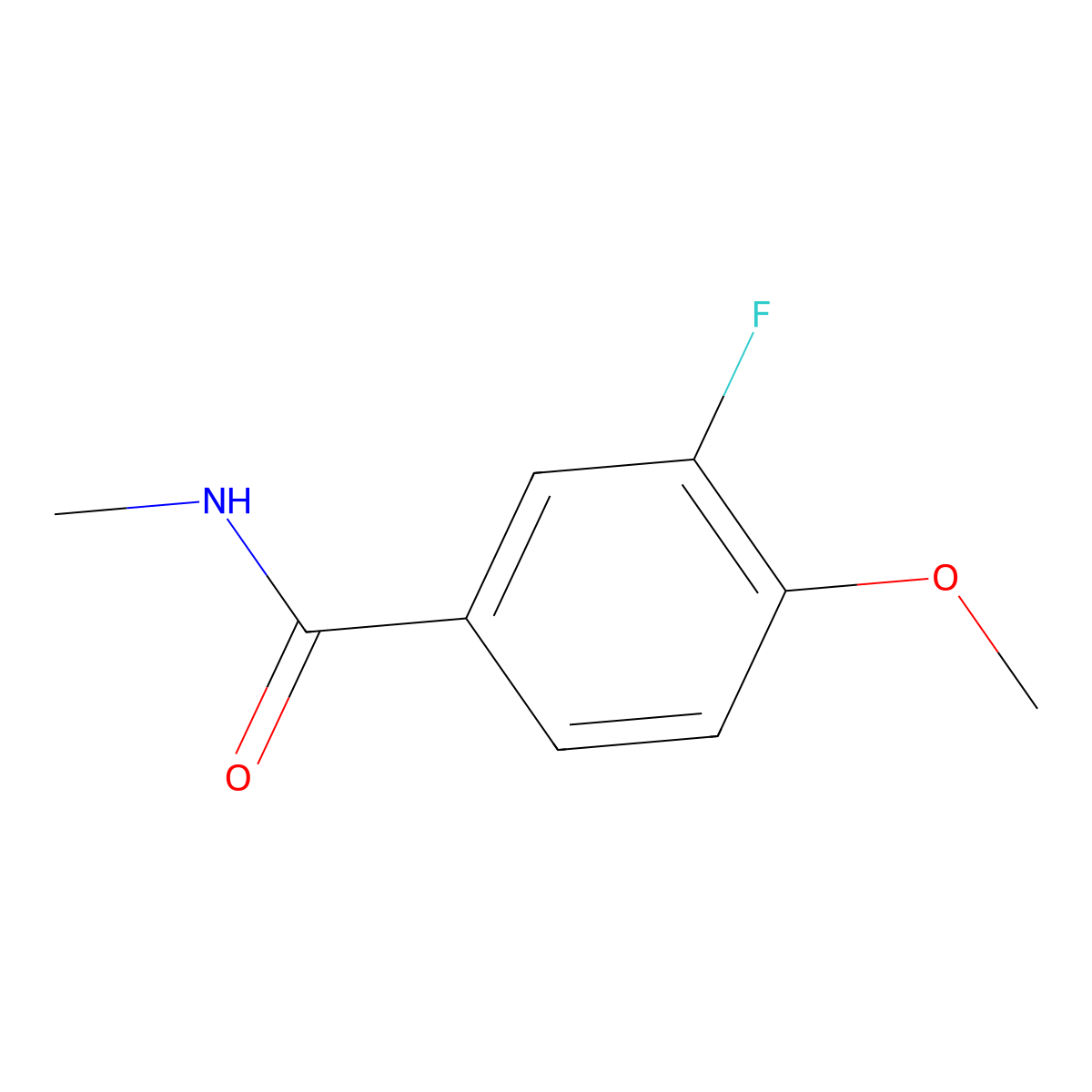 3-fluoro-4-methoxy-N-methylbenzamide molecular structure, CAS 633317-76-7