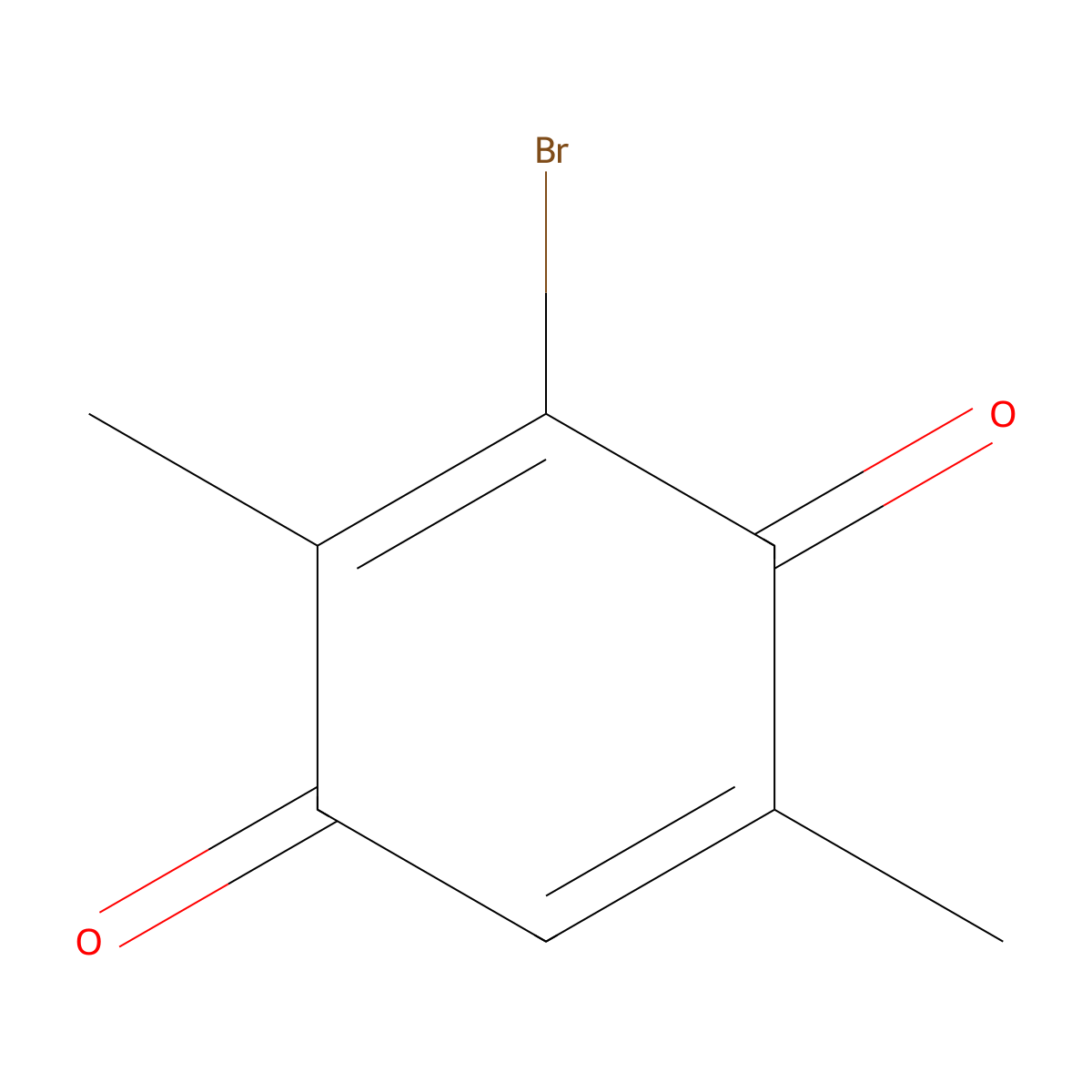 3-Bromo-2,5-dimethylcyclohexa-2,5-diene-1,4-dione molecular structure, CAS 633318-48-6