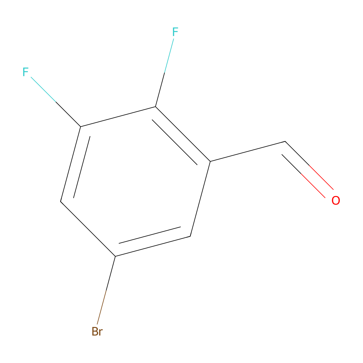 5-Bromo-2,3-difluorobenzaldehyde molecular structure, CAS 633327-22-7