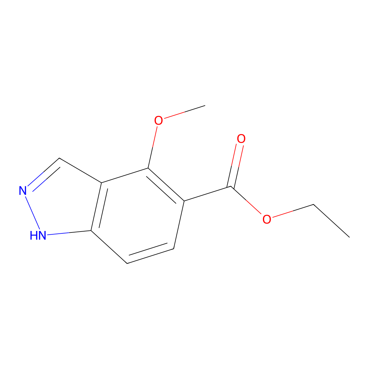 ethyl4-methoxy-1H-indazole-5-carboxylate molecular structure, CAS 633327-84-1