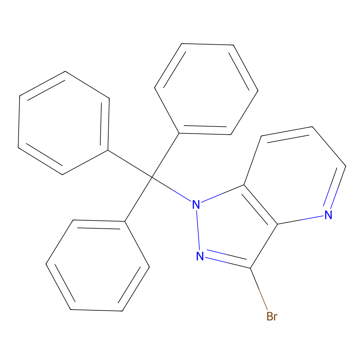 3-Bromo-1-trityl-1H-pyrazolo[4,3-b]pyridine molecular structure, CAS 633328-34-4