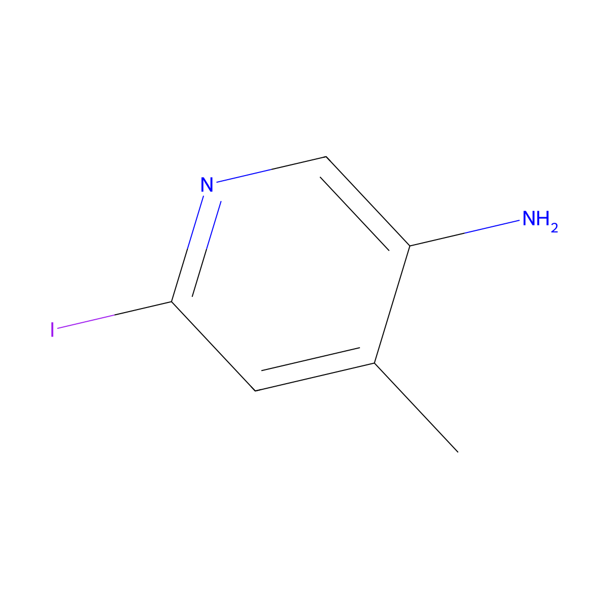6-Iodo-4-methylpyridin-3-amine molecular structure, CAS 633328-47-9