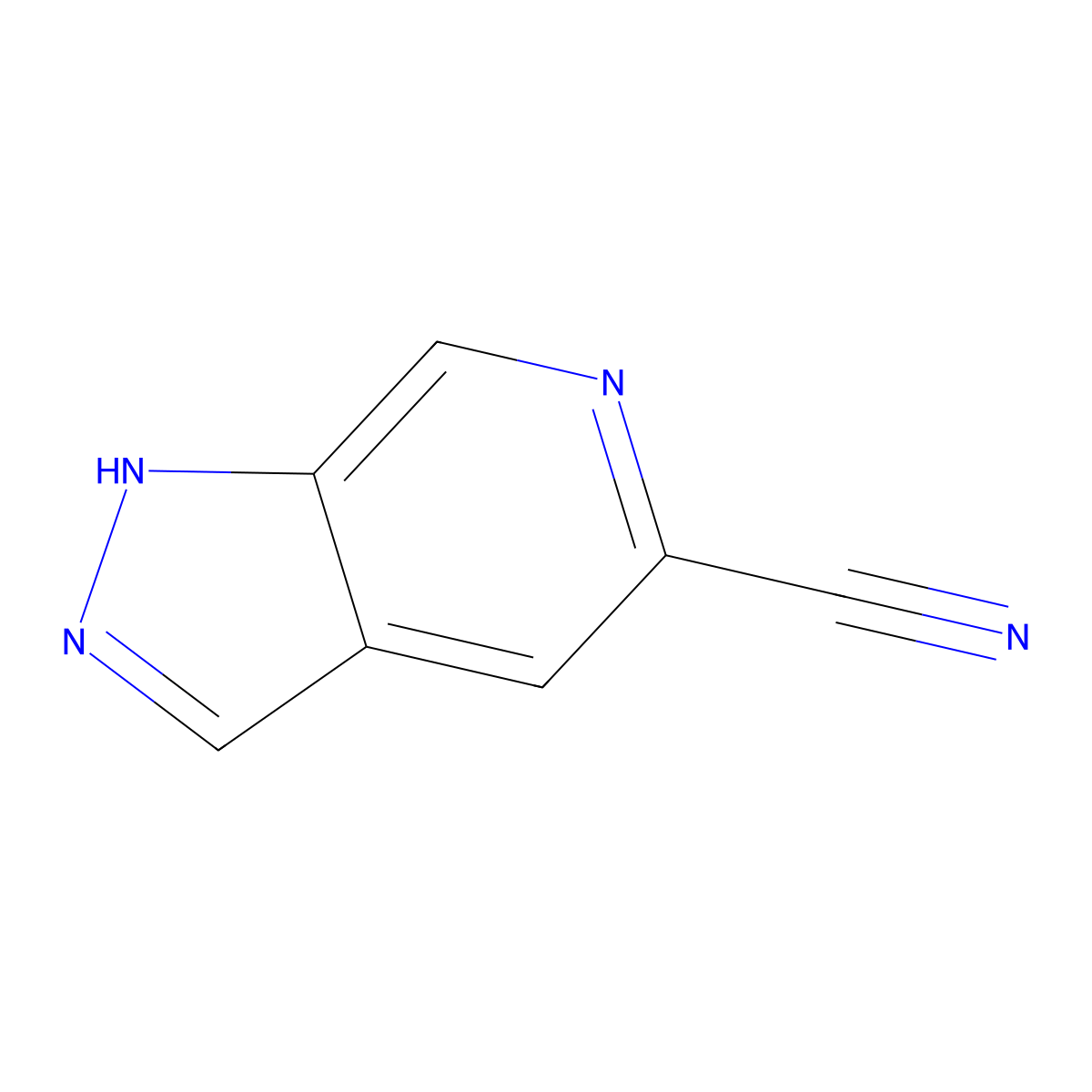 1H-Pyrazolo[3,4-C]pyridine-5-carbonitrile molecular structure, CAS 633328-50-4