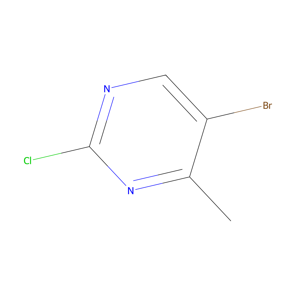 5-Bromo-2-chloro-4-methylpyrimidine molecular structure, CAS 633328-95-7