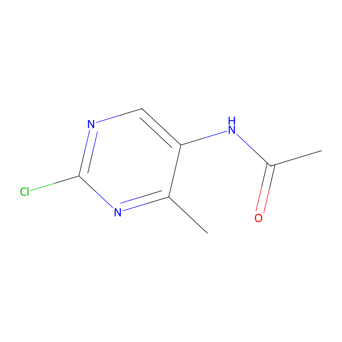 N-(2-Chloro-4-methylpyrimidin-5-YL)acetamide molecular structure, CAS 633328-96-8