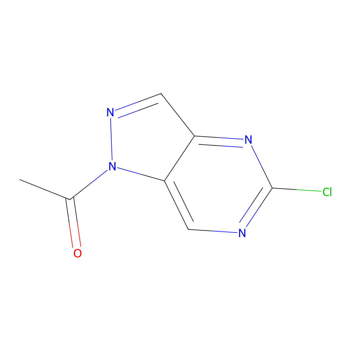 1-(5-Chloro-1H-pyrazolo[4,3-D]pyrimidin-1-YL)ethanone molecular structure, CAS 633328-97-9