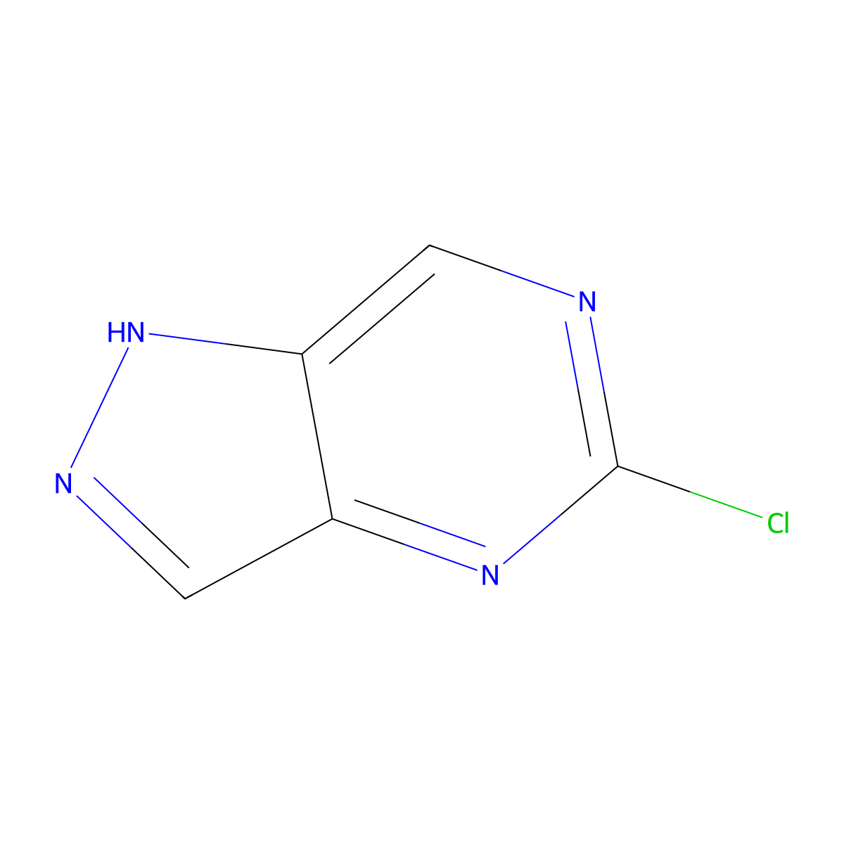 5-Chloro-1H-pyrazolo(4,3-d)pyrimidine molecular structure, CAS 633328-98-0
