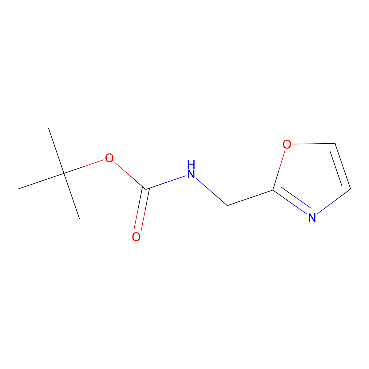 tert-Butyl (oxazol-2-ylmethyl)carbamate molecular structure, CAS 633333-59-2