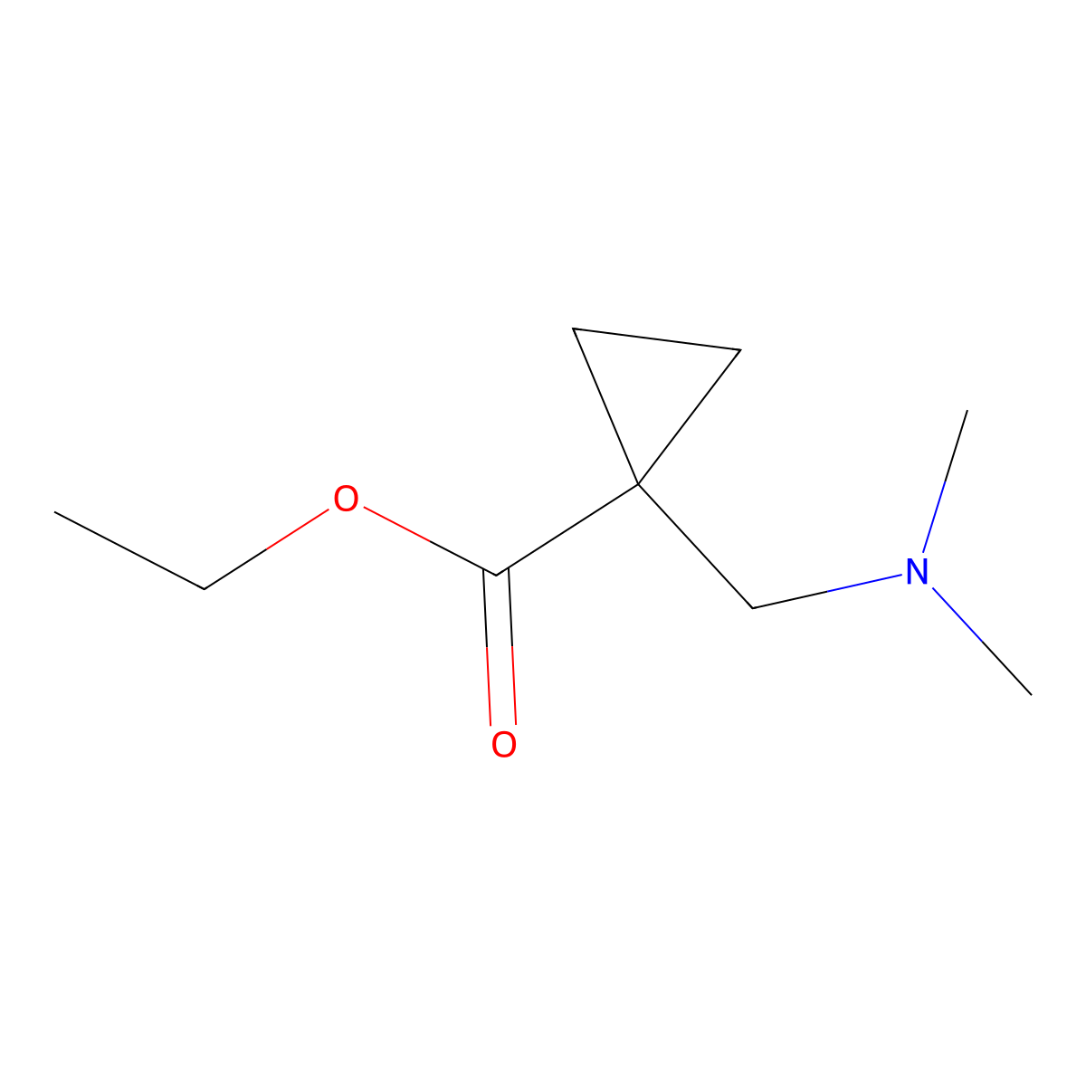 Ethyl 1-[(dimethylamino)methyl]cyclopropanecarboxylate molecular structure, CAS 633335-74-7