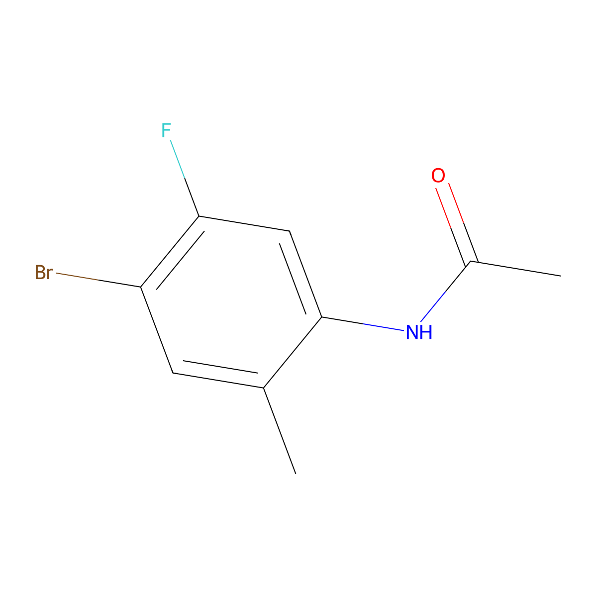 N-(4-Bromo-5-fluoro-2-methylphenyl)acetamide molecular structure, CAS 633335-80-5