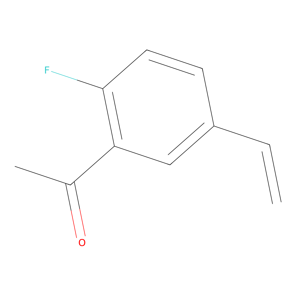 1-(5-Ethenyl-2-fluorophenyl)ethan-1-one molecular structure, CAS 633335-99-6