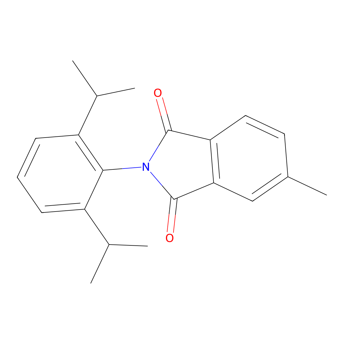 2-(2,6-diisopropylphenyl)-5-methyl-1H-isoindole-1,3(2H)-dione molecular structure, CAS 63334-87-2