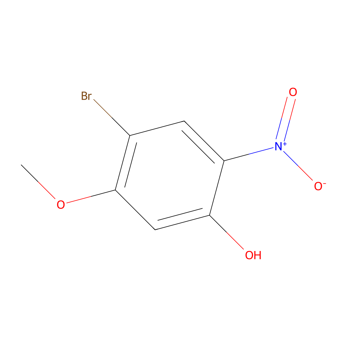 4-Bromo-5-methoxy-2-nitrophenol molecular structure, CAS 633357-97-8