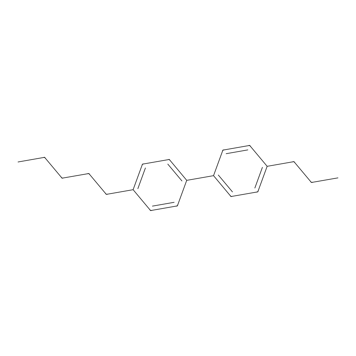 4-Pentyl-4'-propyl-1,1'-biphenyl molecular structure, CAS 63336-23-2