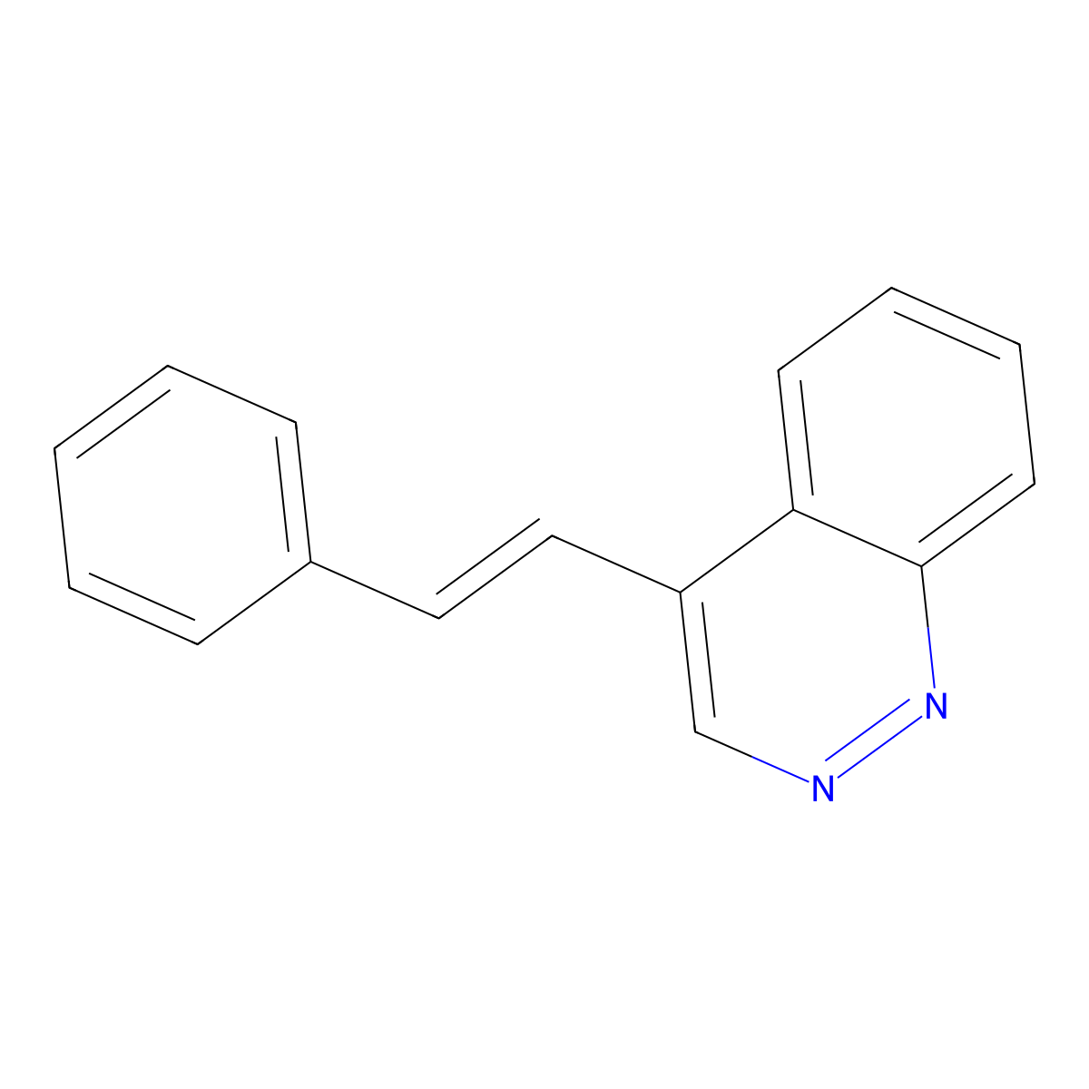 4-(2-Phenylethenyl)cinnoline molecular structure, CAS 6334-39-0