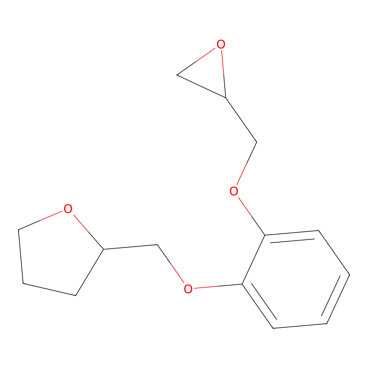 2-((2-(Oxiran-2-ylmethoxy)phenoxy)methyl)tetrahydrofuran molecular structure, CAS 63342-69-8