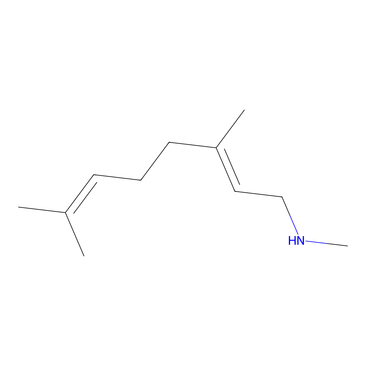 [(2E)-3,7-dimethylocta-2,6-dien-1-yl](methyl)amine molecular structure, CAS 63343-64-6