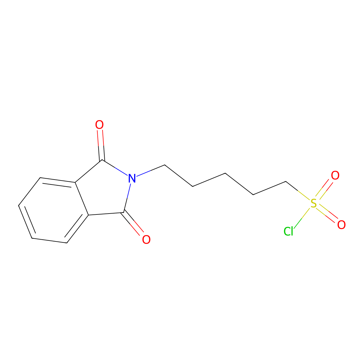 5-(1,3-dioxo-2,3-dihydro-1H-isoindol-2-yl)pentane-1-sulfonyl chloride molecular structure, CAS 63345-34-6