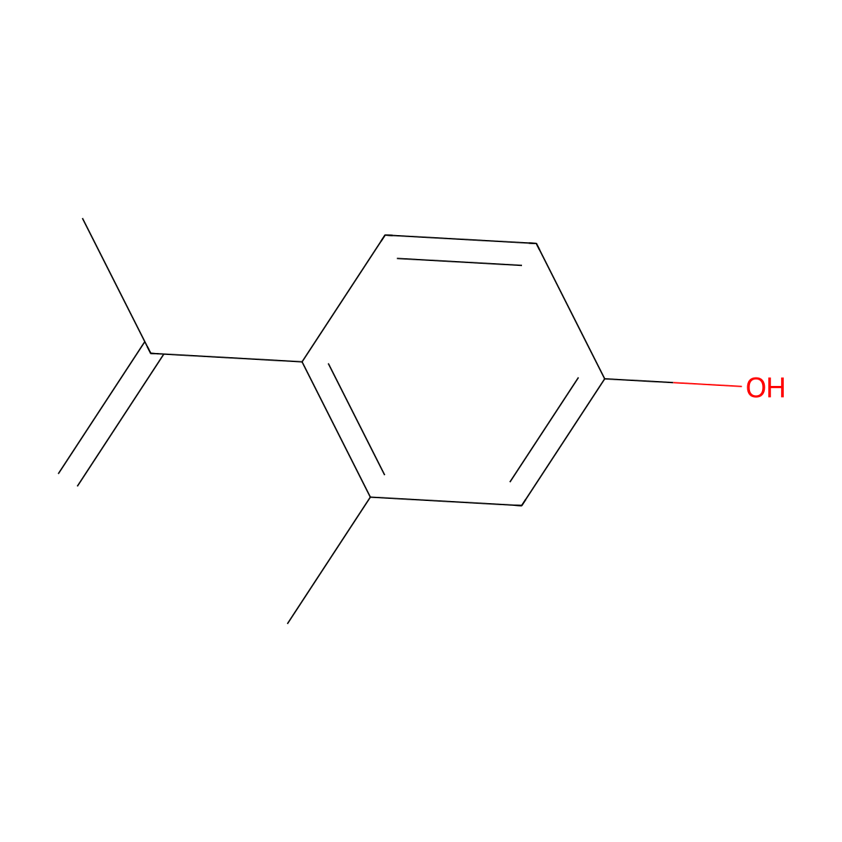 3-Methyl-4-(prop-1-en-2-yl)phenol molecular structure, CAS 63347-39-7