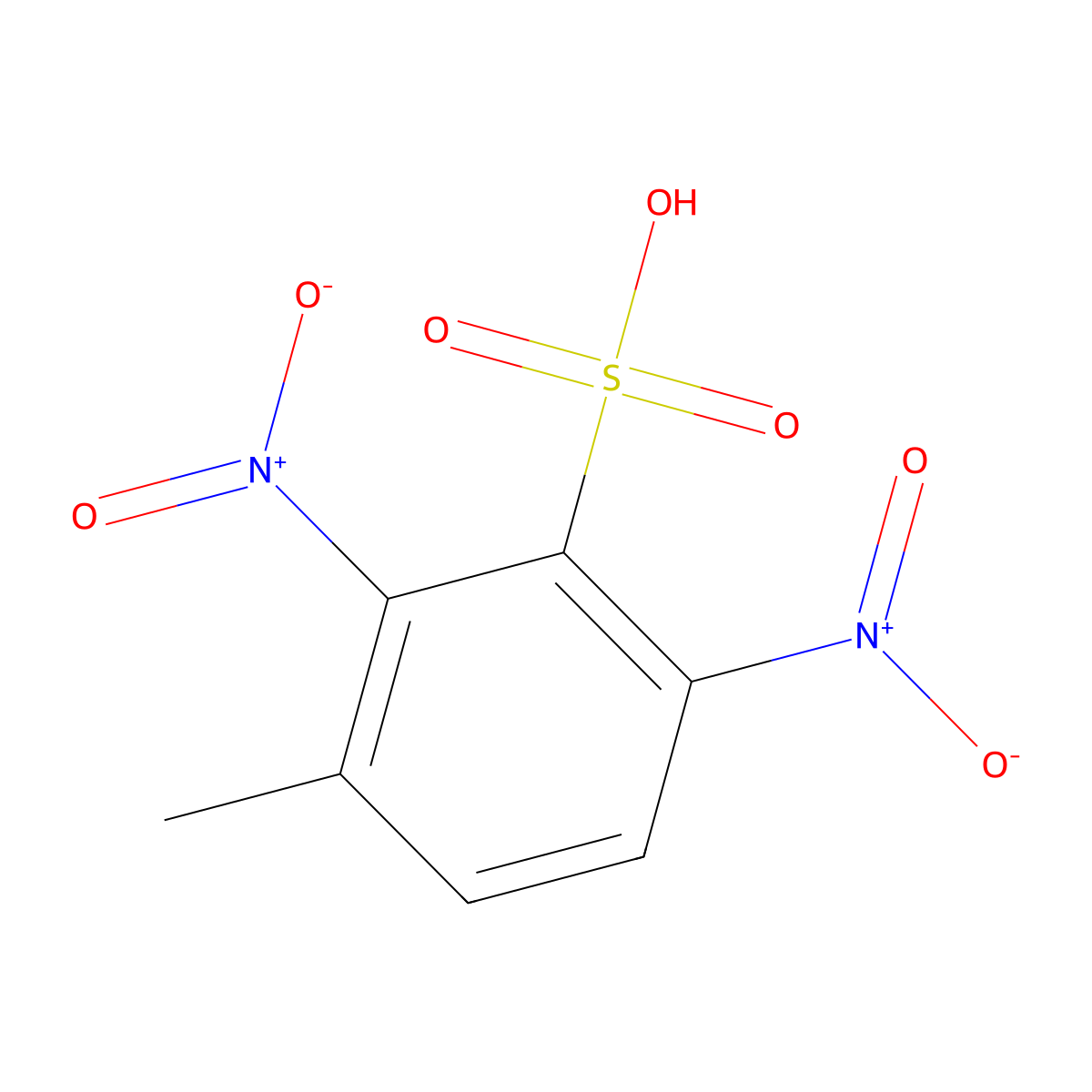 2,4-Dinitrotoluene-3-sulfonic acid molecular structure, CAS 63348-71-0