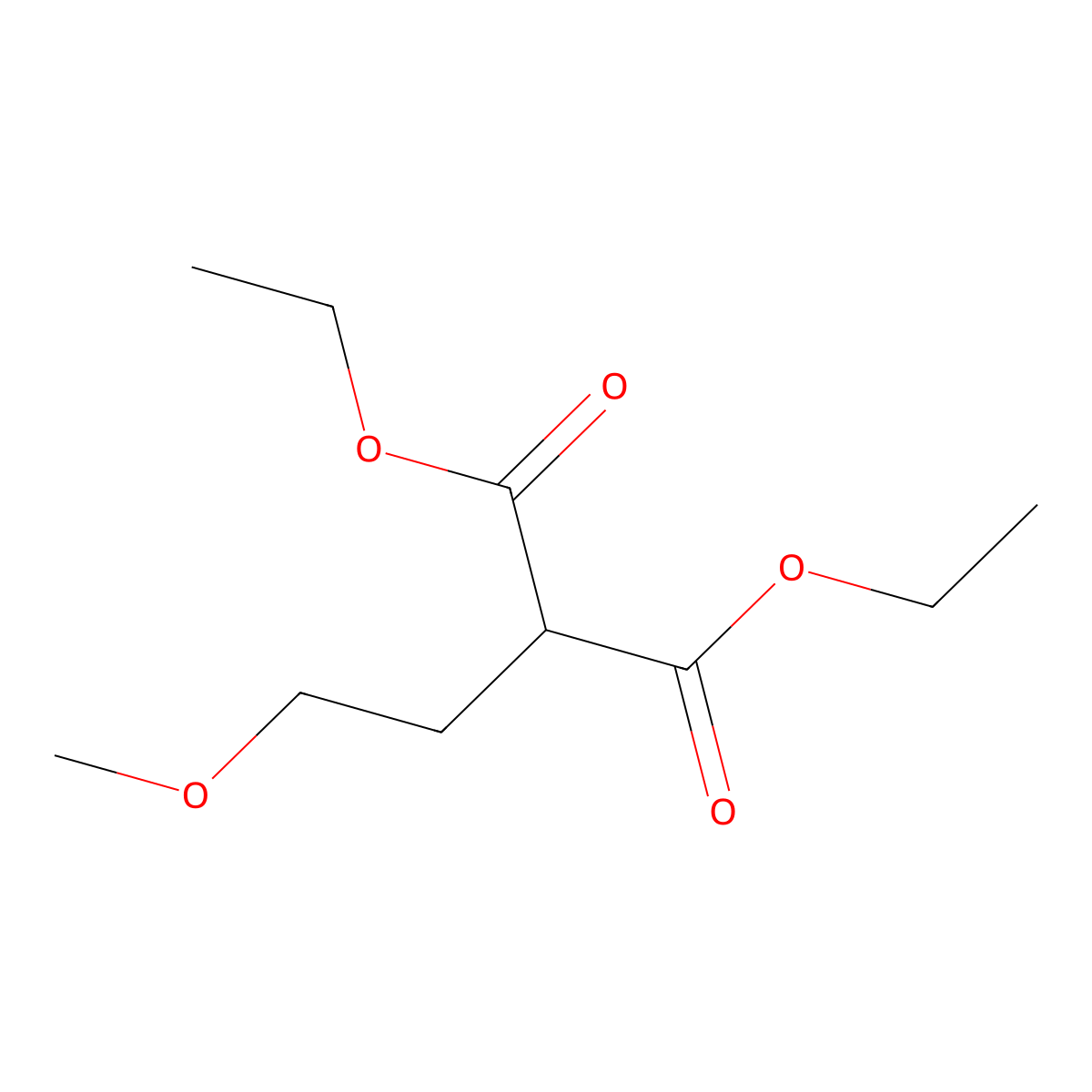 Malonic acid, 2-methoxyethyl-, diethyl ester molecular structure, CAS 6335-02-0