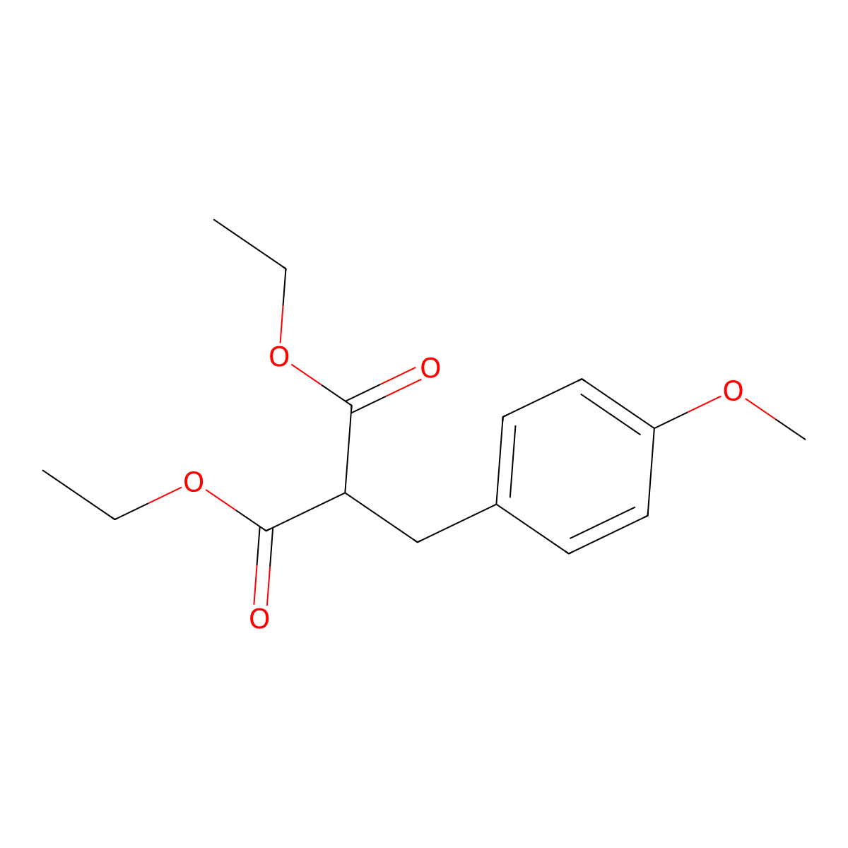 Diethyl 2-(4-Methoxybenzyl)malonate molecular structure, CAS 6335-37-1