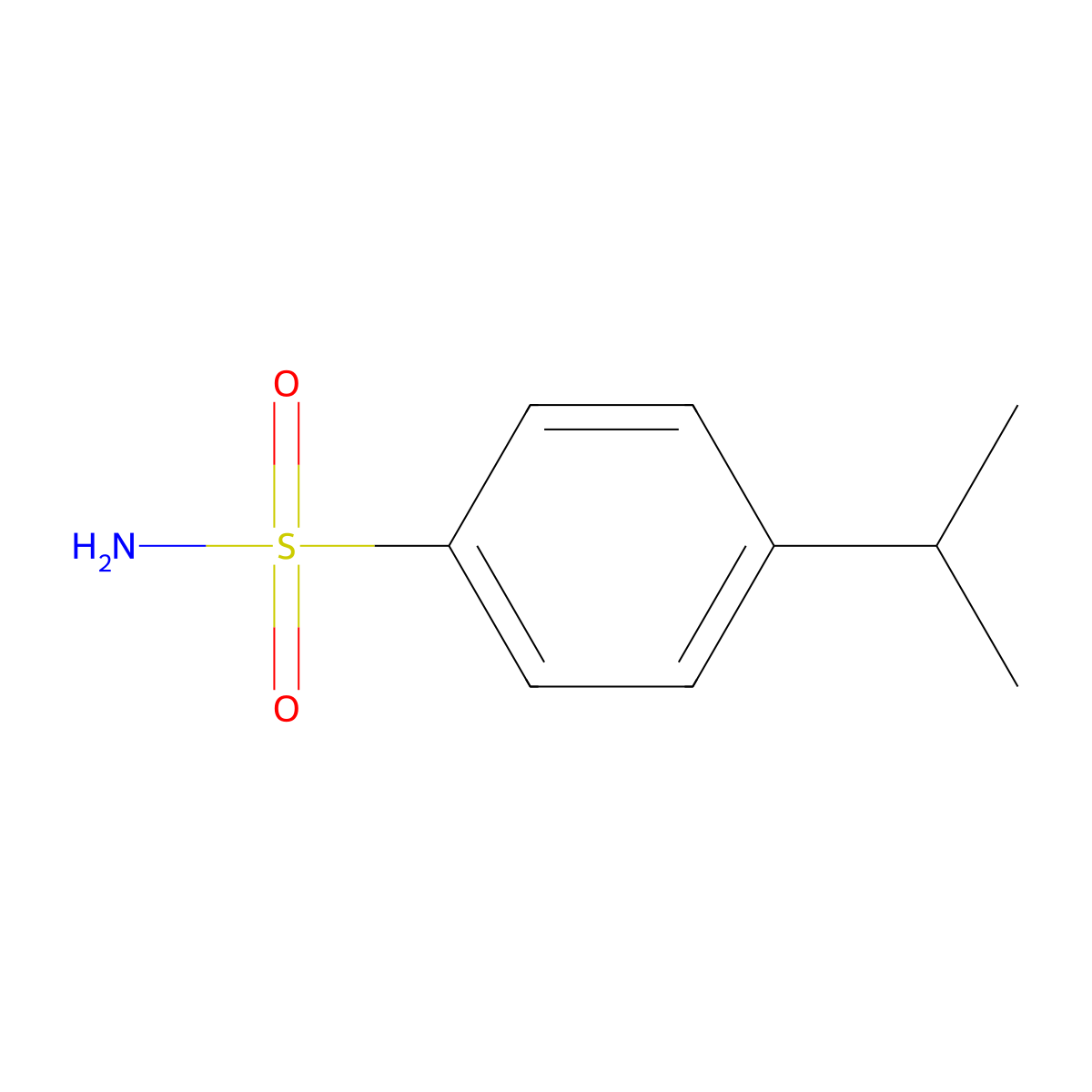 4-(1-Methylethyl)benzenesulfonamide molecular structure, CAS 6335-39-3