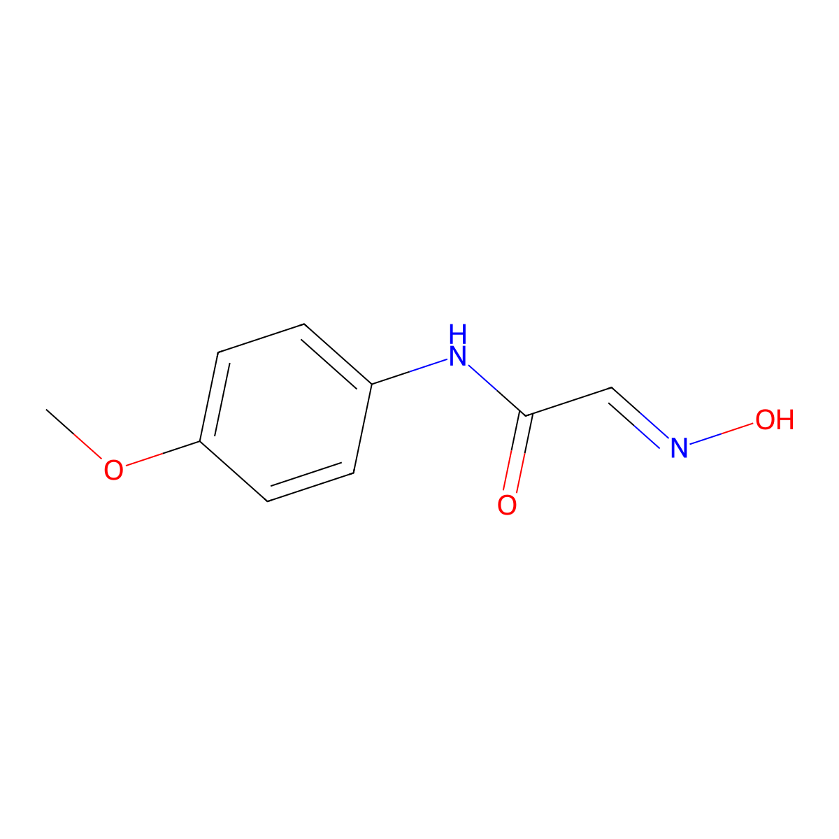 4-Methoxyisonitrosoacetanilide molecular structure, CAS 6335-41-7