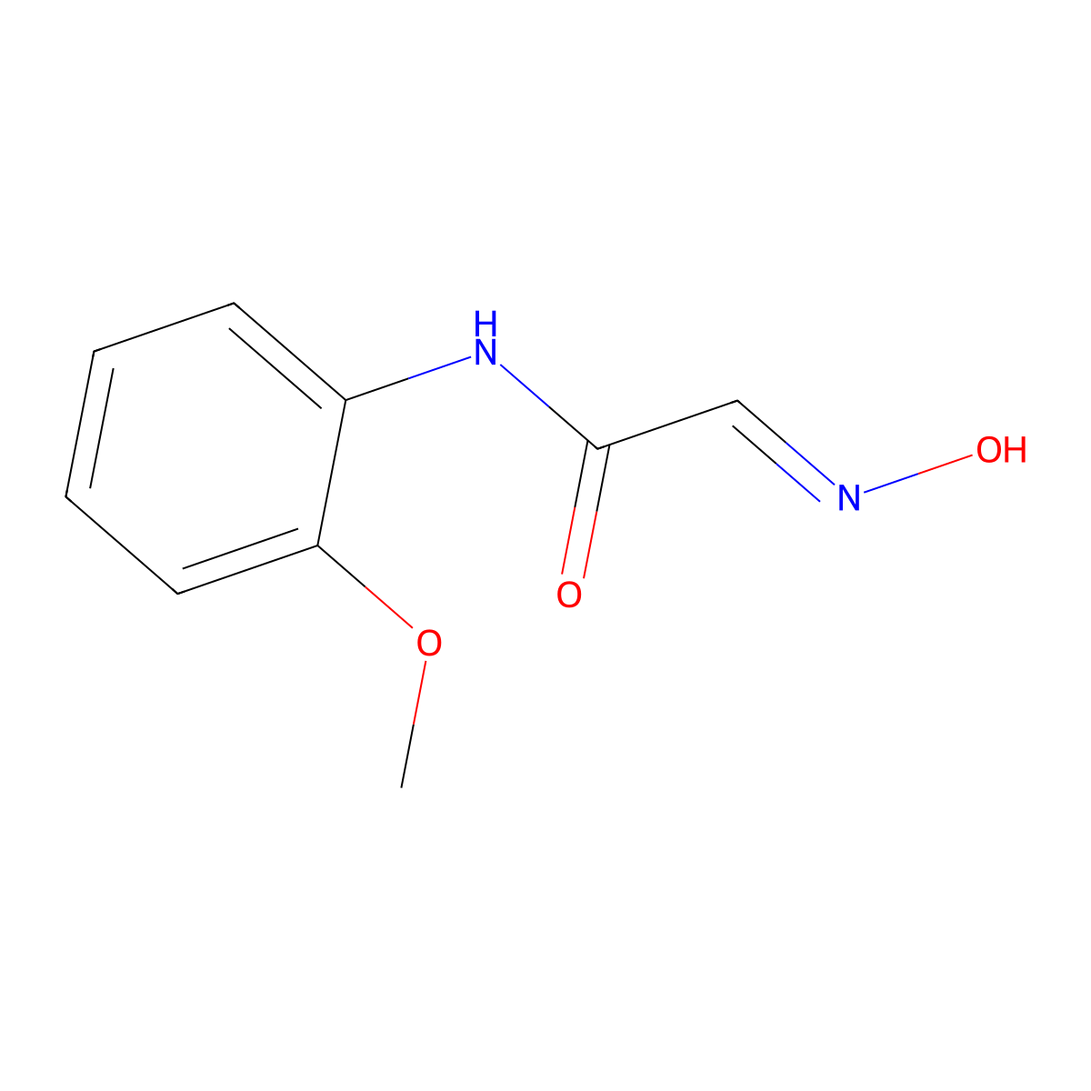 2-(Hydroxyimino)-N-(2-methoxyphenyl)acetamide molecular structure, CAS 6335-42-8