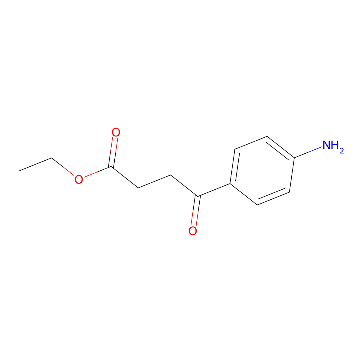 Ethyl 4-(4-aminophenyl)-4-oxobutanoate molecular structure, CAS 6335-44-0