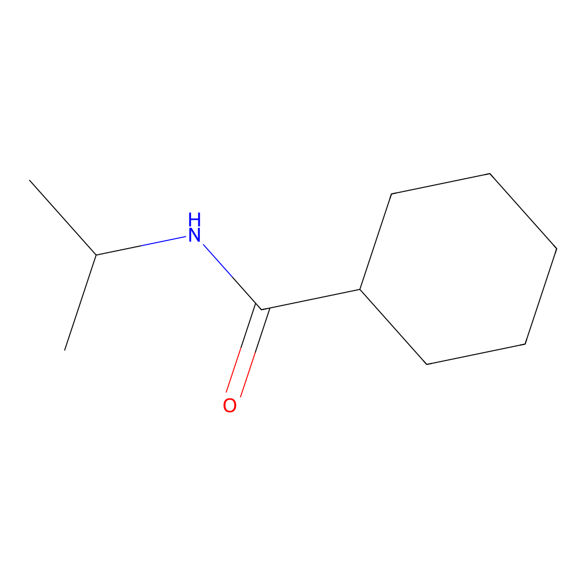 n-Isopropylcyclohexanecarboxamide molecular structure, CAS 6335-52-0