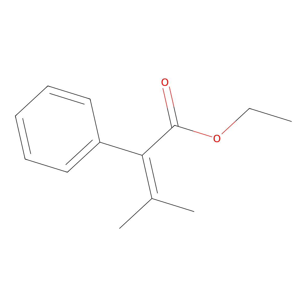 Ethyl 3-methyl-2-phenylbut-2-enoate molecular structure, CAS 6335-78-0