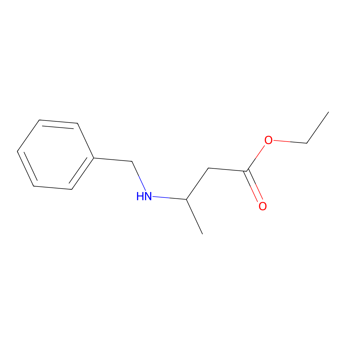 Ethyl 3-(benzylamino)butanoate molecular structure, CAS 6335-80-4