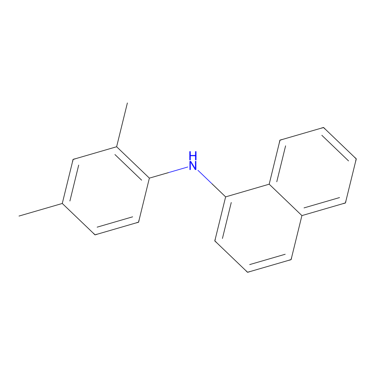 N-(2,4-Dimethylphenyl)naphthalen-1-amine molecular structure, CAS 63350-98-1