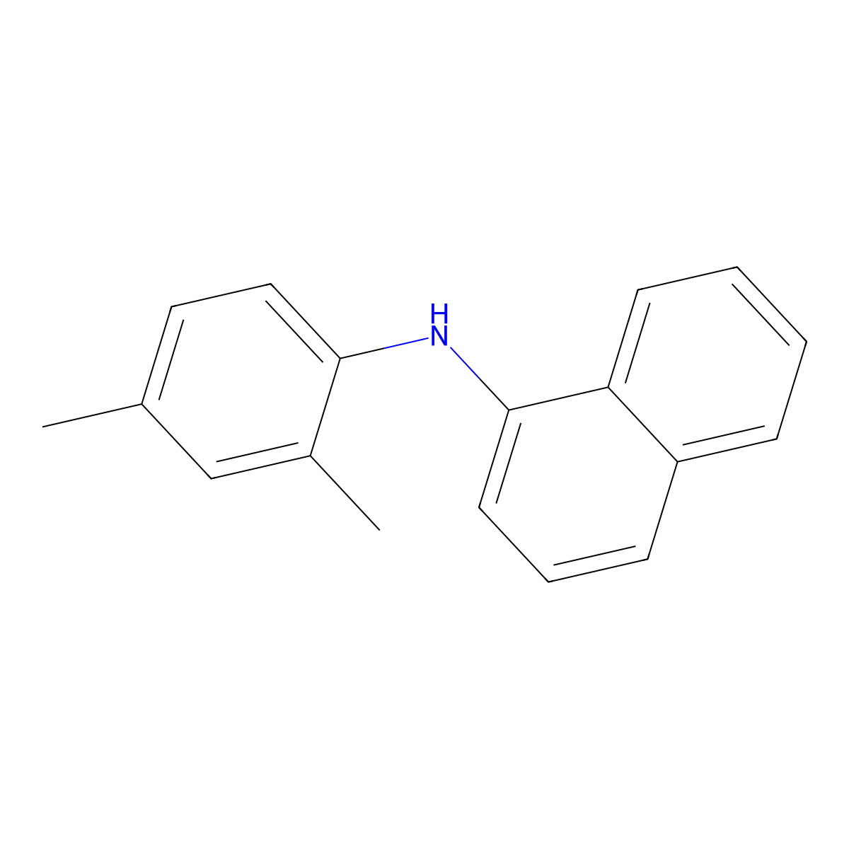 N-(2,4-Dimethylphenyl)naphthalen-1-amine molecular structure, CAS 63350-98-1