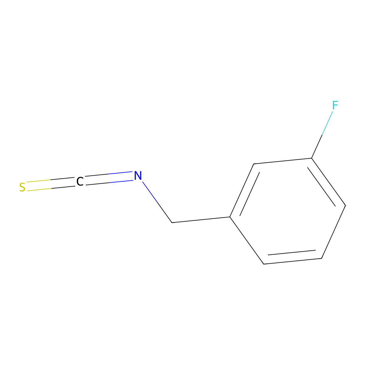 3-Fluorobenzyl isothiocyanate molecular structure, CAS 63351-94-0