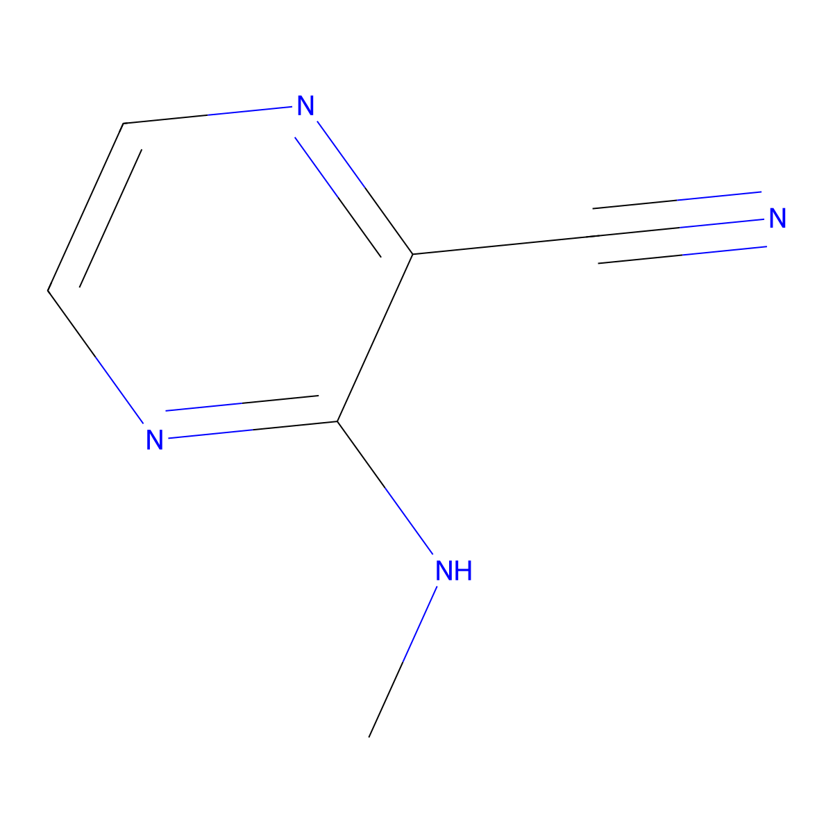 3-(Methylamino)pyrazine-2-carbonitrile molecular structure, CAS 63352-06-7