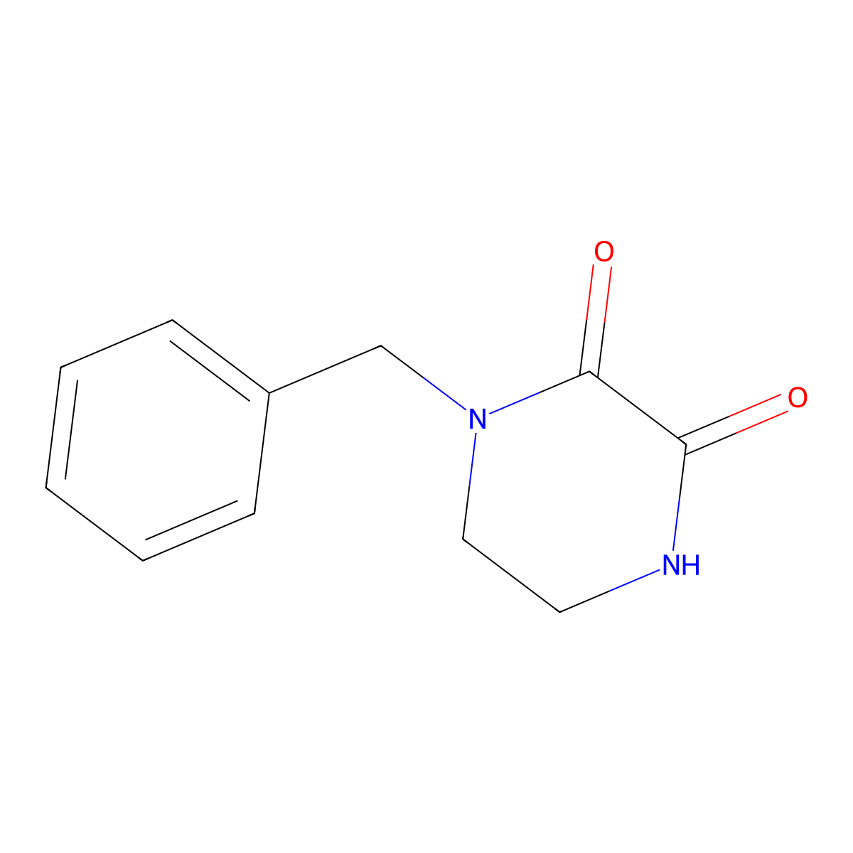 1-Benzyl-2,3-piperazinedione molecular structure, CAS 63352-56-7