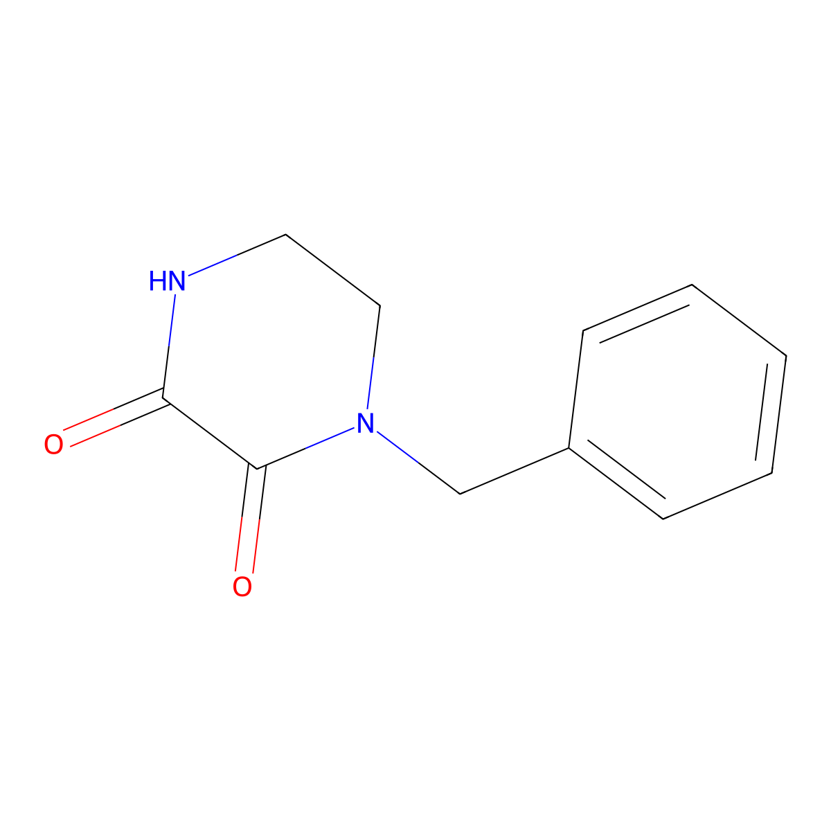 1-Benzyl-2,3-piperazinedione molecular structure, CAS 63352-56-7