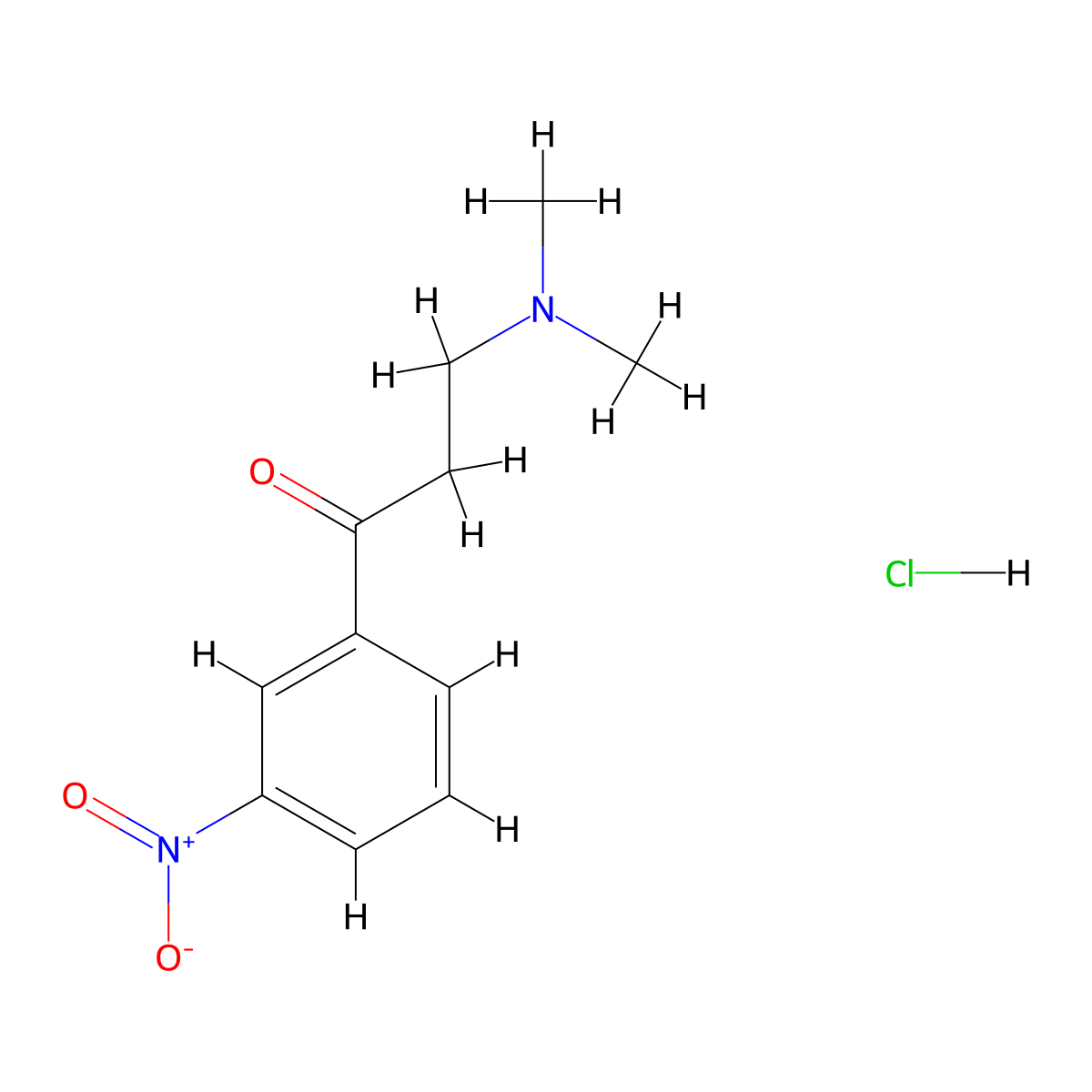 3-(Dimethylamino)-1-(3-nitrophenyl)propan-1-one hydrochloride molecular structure, CAS 63352-94-3