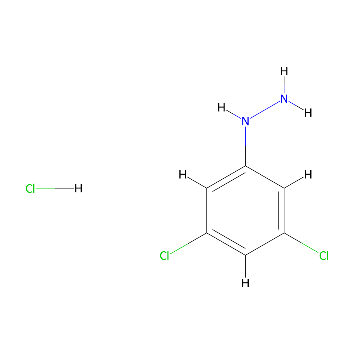 (3,5-Dichlorophenyl)hydrazine monohydrochloride molecular structure, CAS 63352-99-8