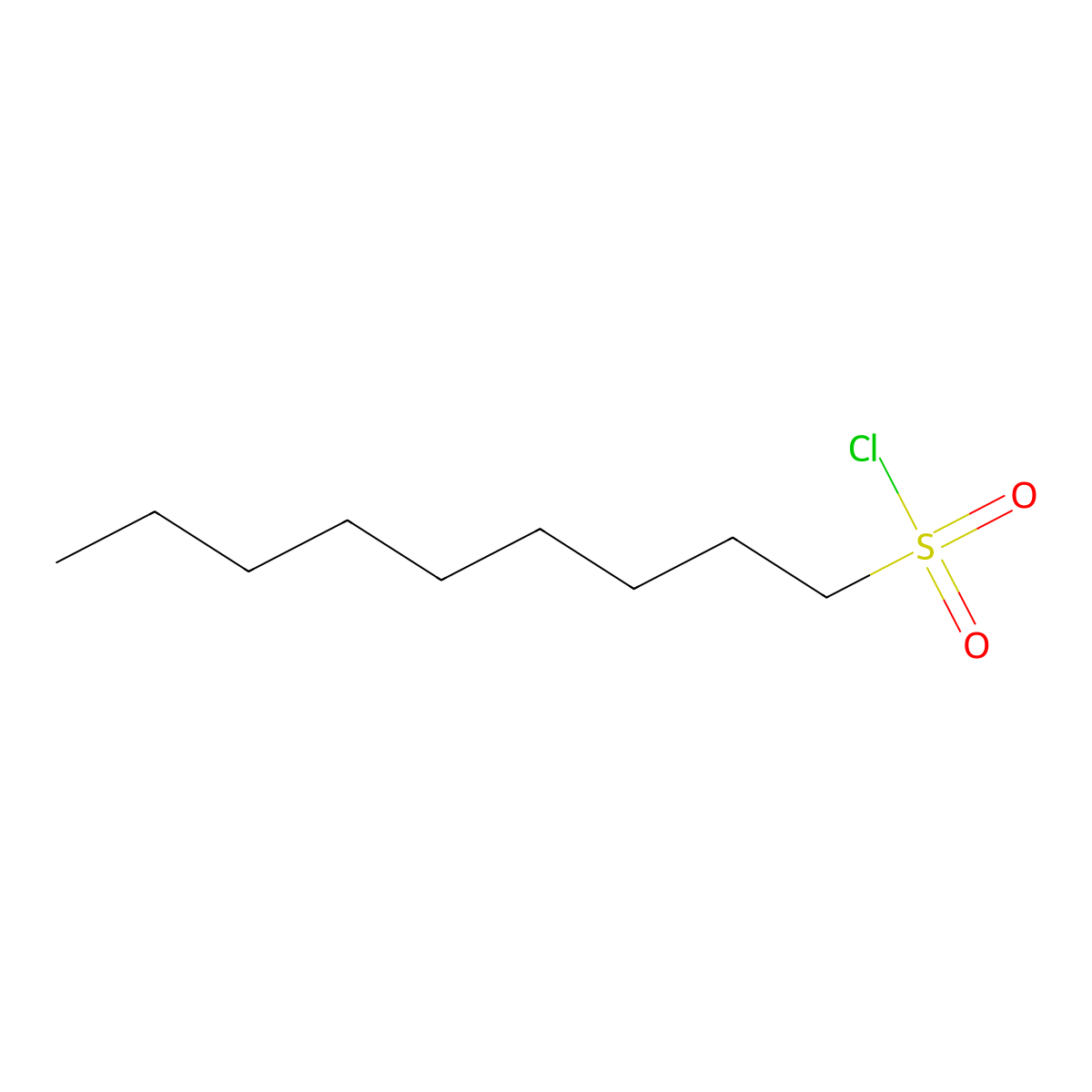 1-Nonanesulfonyl chloride molecular structure, CAS 63353-34-4
