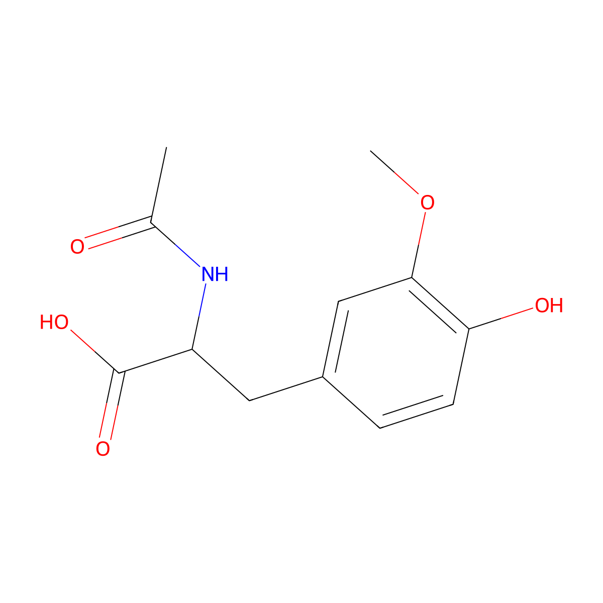 N-Acetylvanilalanine molecular structure, CAS 63357-45-9