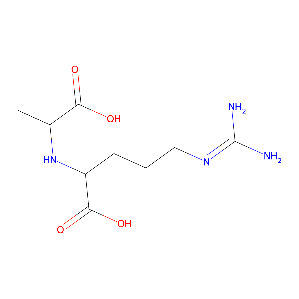 N2-(1-carboxyethyl)-L-arginine molecular structure, CAS 63358-47-4