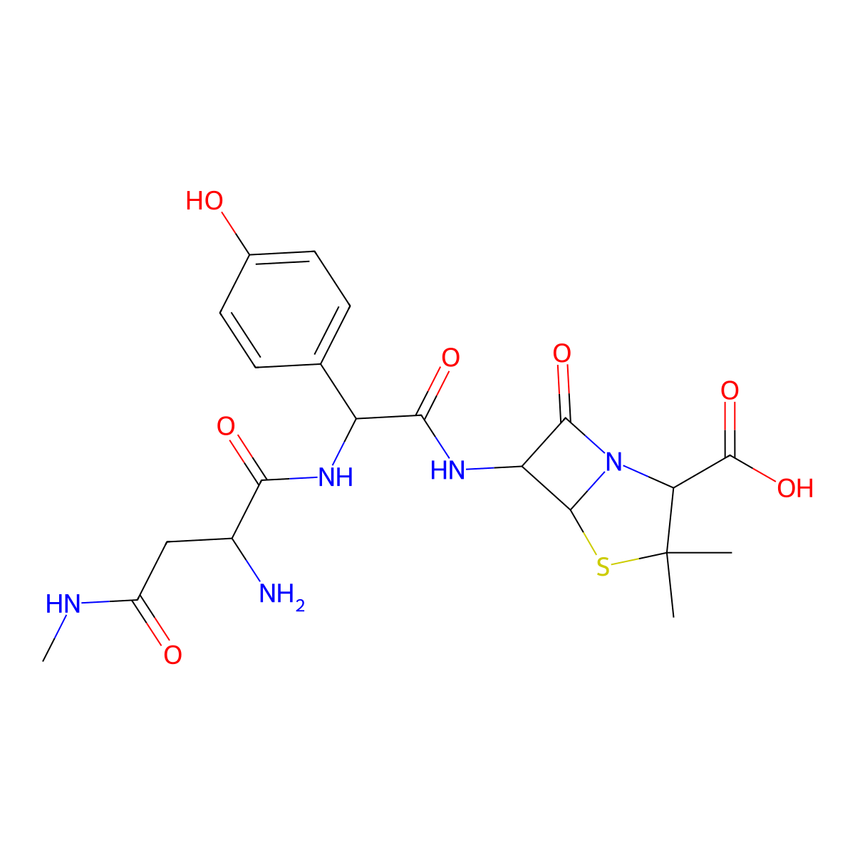 Aspoxicillin molecular structure, CAS 63358-49-6