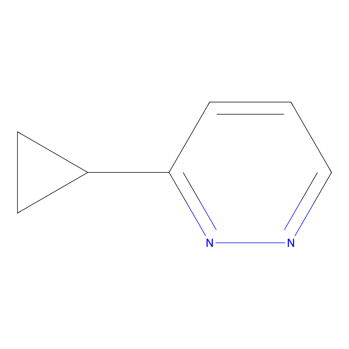 3-Cyclopropylpyridazine molecular structure, CAS 63359-57-9