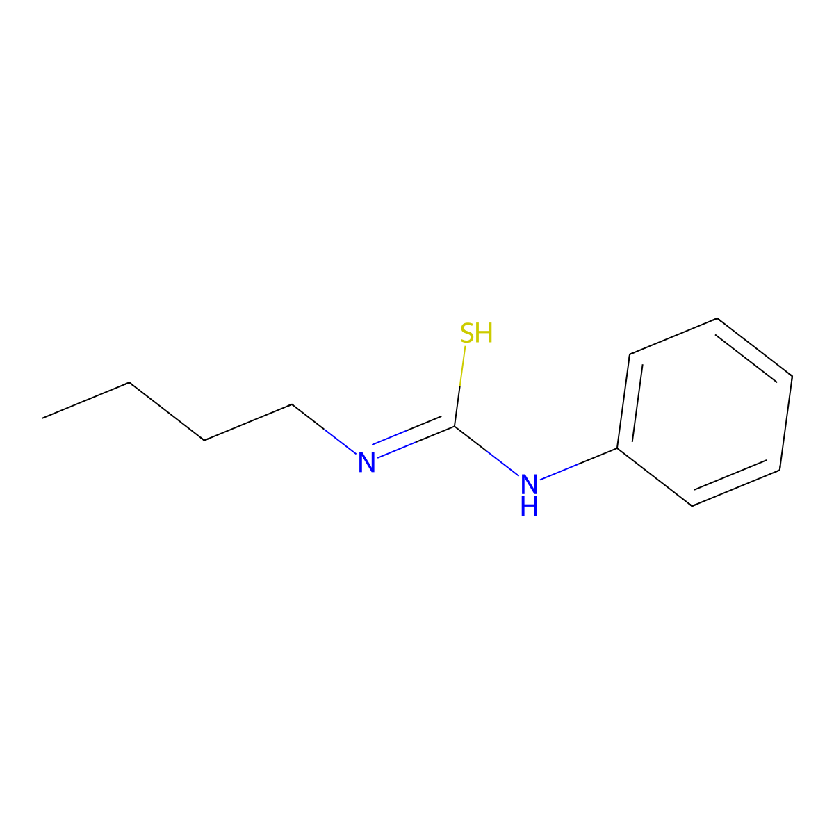 N'-butyl-N-phenylcarbamimidothioic acid molecular structure, CAS 6336-01-2