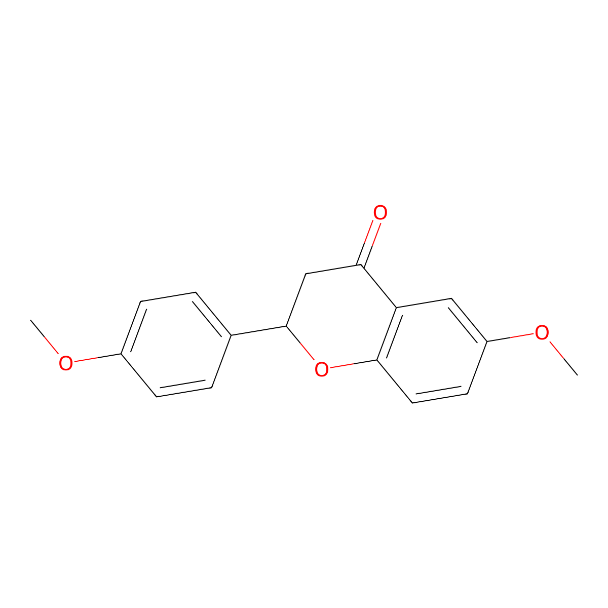 6-Methoxy-2-(4-methoxyphenyl)-2,3-dihydro-4H-chromen-4-one molecular structure, CAS 6336-07-8